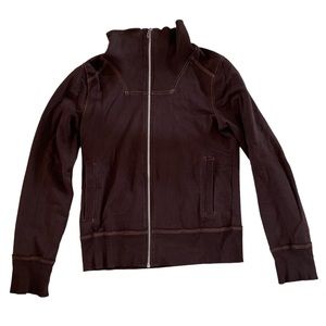 Jones New York Sport Women’s Sweatshirt Jacket Brown with Zip